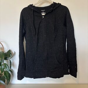 Torrid Active Black Zip Up Hoodie Lightweight Athletic Jacket Size 1